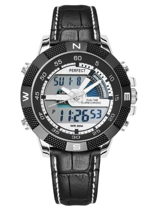 Zegarek Męski PERFECT KANONIER LCD DUAL TIME A857