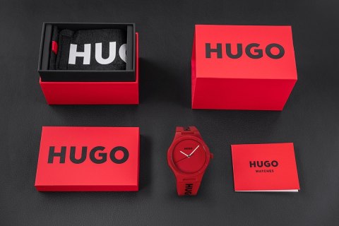 Zegarek Męski HUGO Lit For Him Red 1530346 + BOX