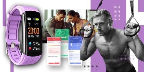 Pasek GIEWONT Fit&GO do GW200 GWP200-8 - Lavender