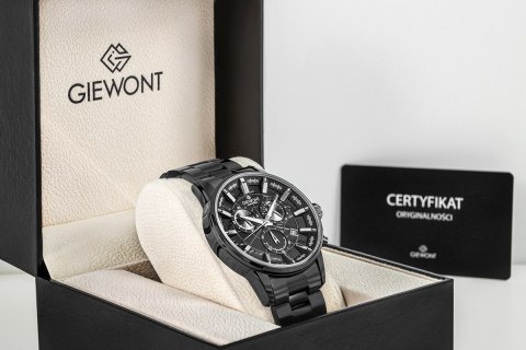 Zegarek Męski Giewont Chronograph Sapphire Czarny GW4580-B1