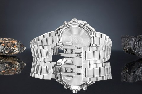 Zegarek Męski Giewont Chronograph Sapphire Srebrny GW7290-B2