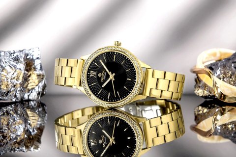 Zegarek Damski Giewont Sapphire Złoto Czarny GW1140-B4