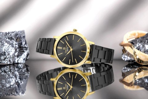 Zegarek Damski Giewont Sapphire Złoto Czarny GW2360-B4