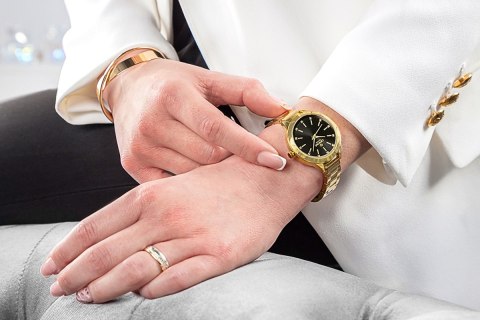 Zegarek Damski Giewont Sapphire Złoto Czarny GW2720-B3