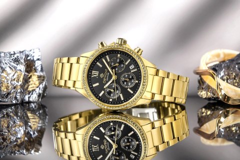 Zegarek Damski Giewont Sapphire Złoto Czarny GW3670-B3