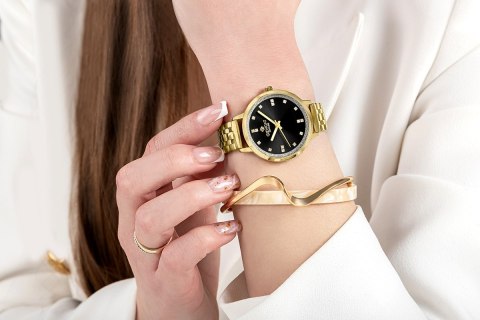 Zegarek Damski Giewont Sapphire Złoto Czarny GW7370-B4