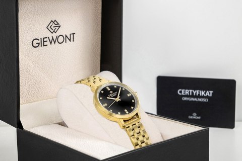 Zegarek Damski Giewont Sapphire Złoto Czarny GW7370-B4