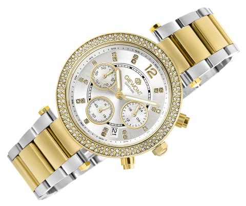 Zegarek Damski Giewont Sapphire Złoto Srebrny GW3380-B4