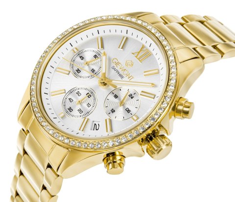 Zegarek Damski Giewont Sapphire Złoto Srebrny GW3670-B2