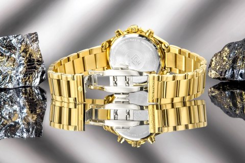 Zegarek Damski Giewont Sapphire Złoto Srebrny GW3670-B2