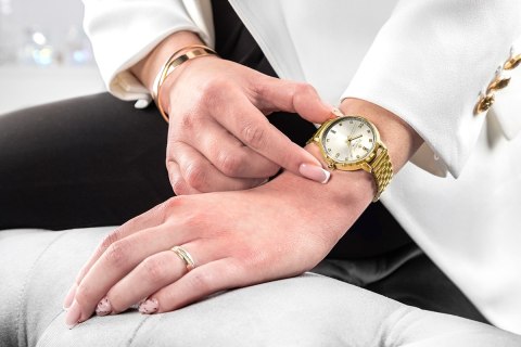 Zegarek Damski Giewont Sapphire Złoto Srebrny GW7370-B2