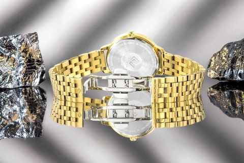 Zegarek Damski Giewont Sapphire Złoto Srebrny GW7370-B2