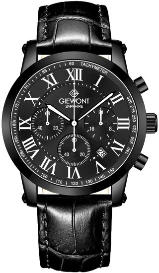 Zegarek Męski Giewont Chronograph Sapphire Czarny GW6260-A3