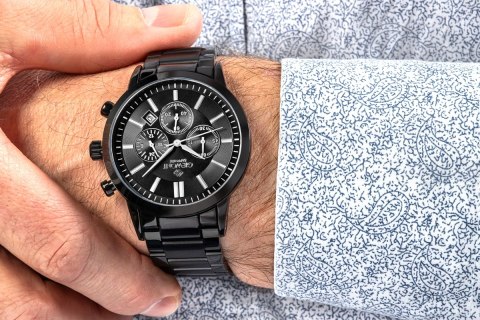 Zegarek Męski Giewont Chronograph Sapphire Czarny GW8510-B2