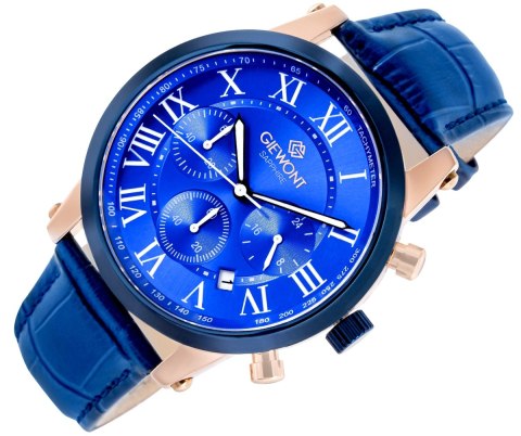Zegarek Męski Giewont Chronograph Sapphire Miedziano Niebieski GW6260-A5