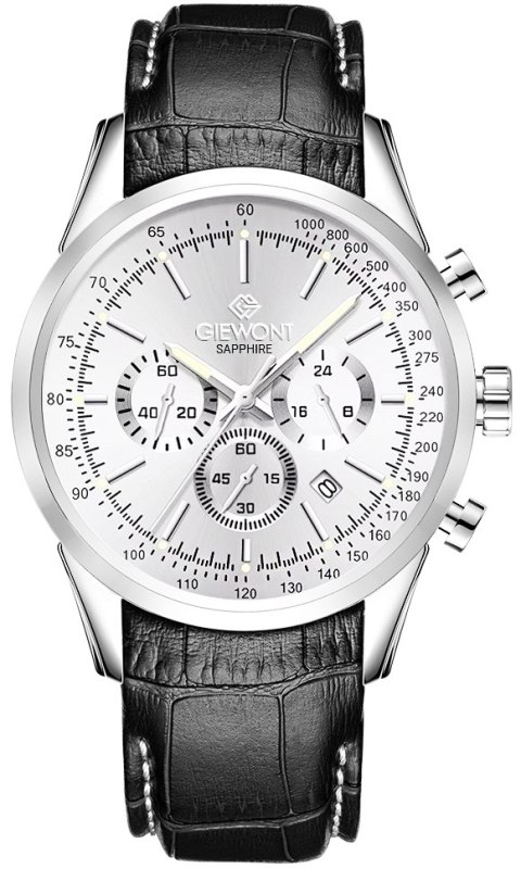 Zegarek Męski Giewont Chronograph Sapphire Srebrny GW7650-A1