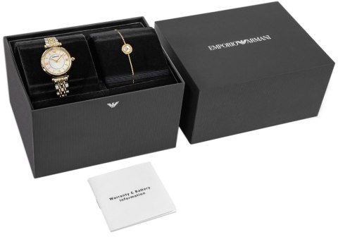 Zegarek Damski Emporio Armani Gianni T-Bar Gift Set AR80086SET + BOX