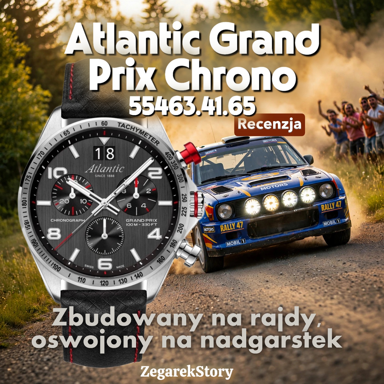 Atlantic Grand Prix Chrono 55463.41.65 – recenzja szwajcarskiego kwarca z duszą wyścigówki